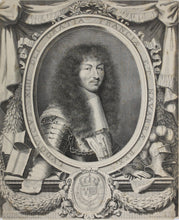 Load image into Gallery viewer, Robert Nanteuil. Portrait of Louis XIV. Engraving. 1663.