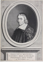 Load image into Gallery viewer, Robert Nanteuil. Portrait of François de la Mothe le Vayer. Engraving 1661.