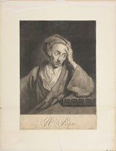 Load image into Gallery viewer, Gottfried Kneller, after. Portrait of Mr. Pope. Mezzotint by George White. 1732.