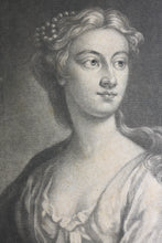 Load image into Gallery viewer, I. Vanderbank, after. Portrait of Mrs. Anastasia Robinson. Mezzotint by I. Faber. 1727.