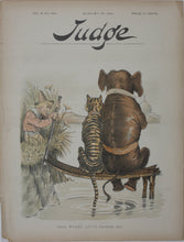 Load image into Gallery viewer, Bernhard Gillam. That wicked little farmer boy. Political cartoon. Color lithograph. 1890.