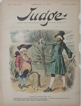 Load image into Gallery viewer, Frederick Victor Gillam. George Washington, No. 2. Political cartoon. Color lithograph. 1887.