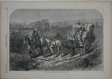 Load image into Gallery viewer, Edwin Austin Forbes, after. Cotton team in North Carolina. Wood engraving. 1866.