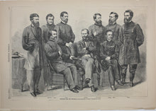 Load image into Gallery viewer, Photography Brady, Washington, D. C., after. Sherman and his generals. Wood engraving. 1865.