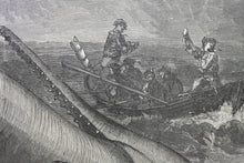 Load image into Gallery viewer, Robert Fulton Weir, after. Taking a Whale. Wood engraving. 1866.