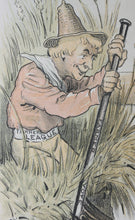 Load image into Gallery viewer, Bernhard Gillam. That wicked little farmer boy. Political cartoon. Color lithograph. 1890.