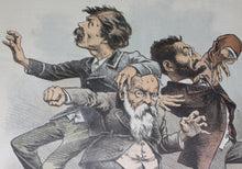 Load image into Gallery viewer, Charles Jay Taylor. Mugwump!!! Political cartoon. Color lithograph. 1886.