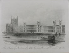 Load image into Gallery viewer, Joseph Thomas Wood, publisher. New Houses of Parliament. Enamel card. Circa 1851.
