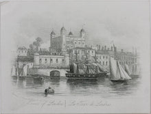Load image into Gallery viewer, Joseph Thomas Wood, publisher. Tower of London. Enamel card. Circa 1851.