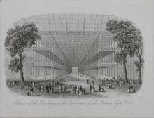 Load image into Gallery viewer, Joseph Thomas Wood, publisher. Interior of the Building of the Exhibition of all Nations Hyde Park. Enamel card. Circa 1851.