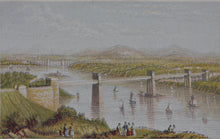 Load image into Gallery viewer, Abraham Le Blond. The Britannia Bridge. Baxter print. 1850-1854.