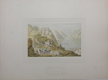 Load image into Gallery viewer, Abraham Le Blond. Rheinfels: Rhine. Baxter print. 1849-1854.