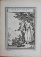 Load image into Gallery viewer, Seigneurs de Lassa tires de Grueber. Engraving by Jacques-Nicolas Tardieu. 1749.