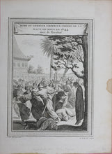 Load image into Gallery viewer, Johan Nieuhof, after. Mort du dernier Empereur Chinois de la Race de Ming en 1644. Engraved by Nicolas Dauphin de Beauvais. 1749.