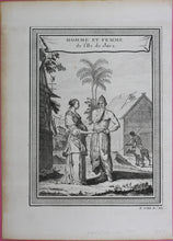 Load image into Gallery viewer, Homme et Femme de l'Île de Java. Engraving. 1750.
