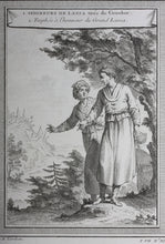 Load image into Gallery viewer, Seigneurs de Lassa tires de Grueber. Engraving by Jacques-Nicolas Tardieu. 1749.