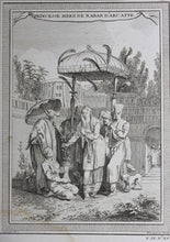Load image into Gallery viewer, Philippe Canot, after. Princesse Mere de Nabab d´Arcatte. Engraved by Pierre Pasquier. 1751.