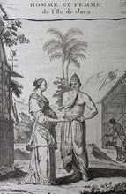 Load image into Gallery viewer, Homme et Femme de l'Île de Java. Engraving. 1750.