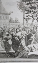 Load image into Gallery viewer, Johan Nieuhof, after. Mort du dernier Empereur Chinois de la Race de Ming en 1644. Engraved by Nicolas Dauphin de Beauvais. 1749.