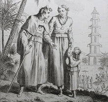 Load image into Gallery viewer, Le Grand Lama consulté sur le Sort d'un Enfant tiré de Grueber. Engraved by Nicolas Dauphin de Beauvais. 1749.