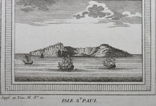 Load image into Gallery viewer, Jacques-Nicolas Bellin. Isle d'Amsterdam. Isle St. Paul. Engraving. 1761.