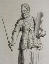 Load image into Gallery viewer, Augustin Calmet. Habit cérémonial des Rois d'Israël. Engraving. 1722.