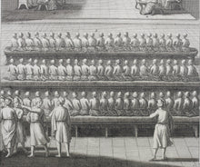 Load image into Gallery viewer, Augustin Calmet. Tribunal des XXIII Juges selon les Rabbins. Engraving. 1728.