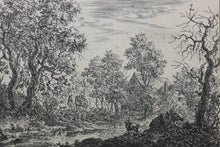 Load image into Gallery viewer, Christian Ludwig von Hagedorn. A Small River in the Foreground with a Cow and Goat. Etching. 1744. Engraving.