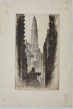 Load image into Gallery viewer, Alonzo C. "A. C." Webb. Paris of Mather Tower Chicago. Etching. Circa 1930.