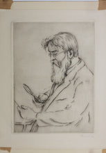 Load image into Gallery viewer, William George Reindel. Mr. Joseph Meder, print connoisseur. Drypoint. 1921.