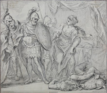Load image into Gallery viewer, Antonio Domenico Gabbiani after. Jael and Sisera. Etching by Giovanni Battista Cipriani. 1762.