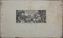 Load image into Gallery viewer, Gabriel Perelle. Garden Landscape with Fountains, Pond, and Boats. Etching. 1620-1695.