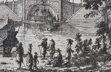 Load image into Gallery viewer, Gabriel Perelle. Garden Landscape with Fountains, Pond, and Boats. Etching. 1620-1695.