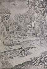 Load image into Gallery viewer, Maarten de Vos after. Summer. Engraving by Adriaen Collaert. C. 1587