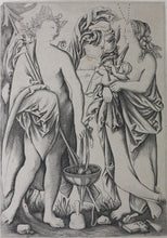 Load image into Gallery viewer, Monogrammist HL. Mars and Venus. Engraving. 1511-1533.