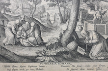 Load image into Gallery viewer, Maarten de Vos, after. Euphraxia Romana. Engraving by Adriaen Collaert. C. 1580.