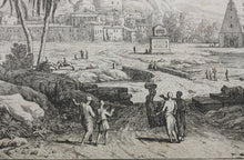Load image into Gallery viewer, Adrien Manglard. Landscape with two palm trees. Etching. 1754.