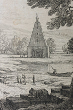 Load image into Gallery viewer, Adrien Manglard. Landscape with two palm trees. Etching. 1754.
