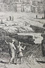 Load image into Gallery viewer, Adrien Manglard. Landscape with two palm trees. Etching. 1754.