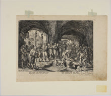 Load image into Gallery viewer, Maarten de Vos, after. The funeral of Adam. Engraving by Jan Sadeler I. 1586.