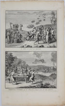 Load image into Gallery viewer, Bernard Picart. The Pagans Water Festival. Funeral Ceremonies the Pagans Perform for Their Dead King. Engraving. 1728.