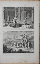 Load image into Gallery viewer, Bernard Picart. Interior View of the Pagoda of Kamaetsma. The Procession of Vishnu. Engraving. 1722.