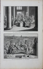 Load image into Gallery viewer, Bernard Picart. The Baptism of the Russians. Russian funeral. Engraving. 1732.