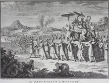 Load image into Gallery viewer, Bernard Picart. Interior View of the Pagoda of Kamaetsma. The Procession of Vishnu. Engraving. 1722.