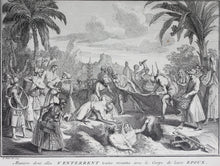 Load image into Gallery viewer, Bernard Picart. Manner in which women burn themselves in India after the death of their husbands. Engraving. 1728.