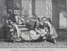 Load image into Gallery viewer, Bernard Picart. Sick who is presented to Ixora (Ishvara) to obtain his cure. Engraving. 1728.