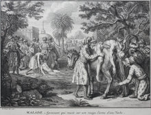 Load image into Gallery viewer, Bernard Picart. Sick who is presented to Ixora (Ishvara) to obtain his cure. Engraving. 1728.