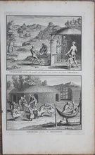 Load image into Gallery viewer, Bernard Picart. Funeral ceremonies in Orinoco and Brazil. Engraving. 1721.