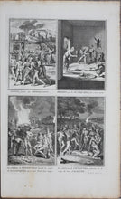 Load image into Gallery viewer, Bernard Picart. Funerary customs of the inhabitants of Mexico and Venezuela. Engraving. 1721.