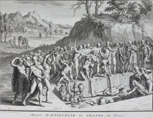 Load image into Gallery viewer, Bernard Picart. Funeral honors given to notable Peruvians. Engraving. 1722.